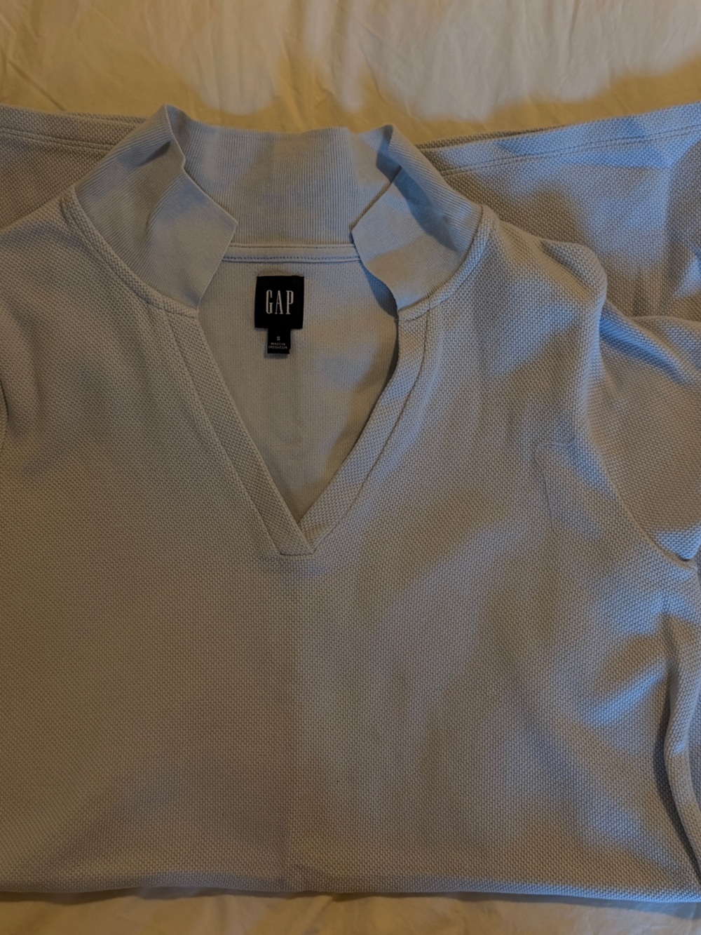 GAP Women’s Light Blue V-Neck Polo Dress